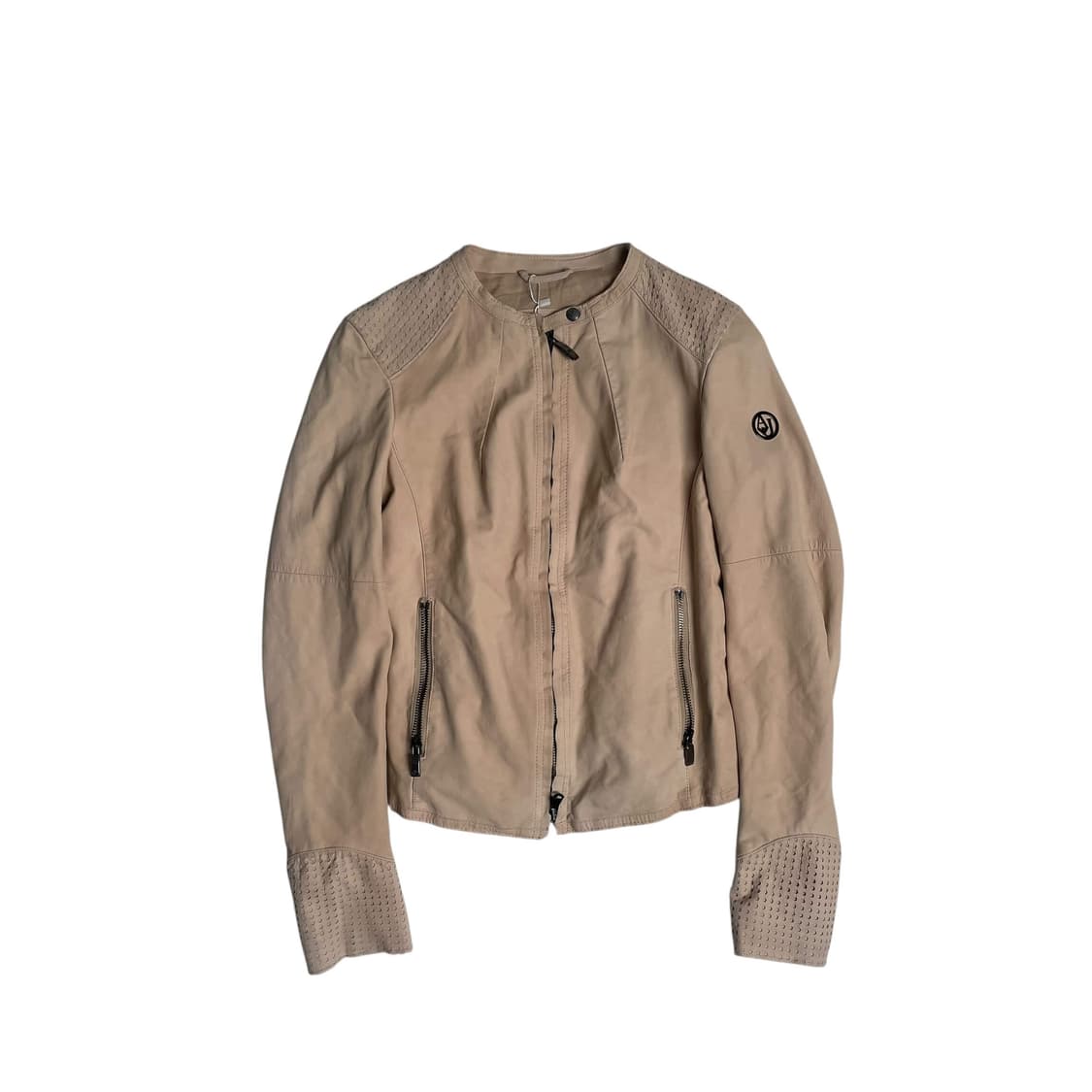 Armani jeans 펀칭 레더 집업 자켓 상품이미지1