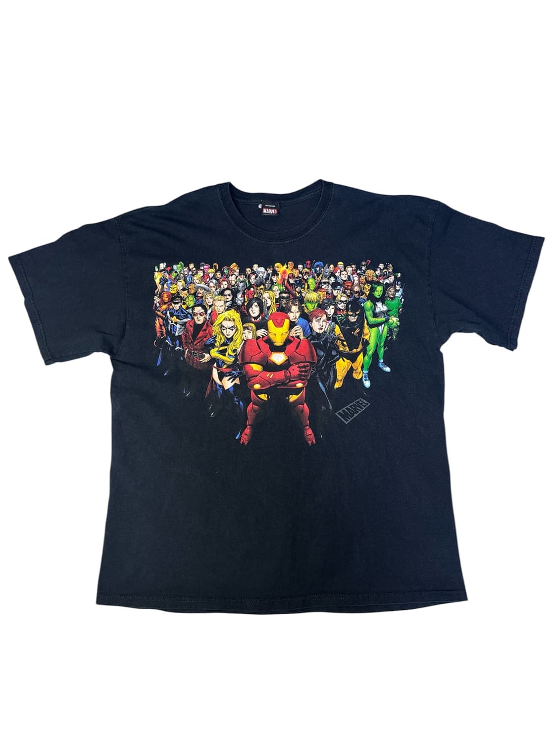 빈티지 00s 마블 MARVEL 캐릭터 라인업 티셔츠 XL 상품이미지1