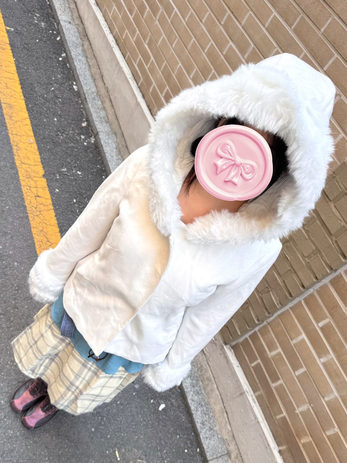 Vintage White Fur Jacket  상품이미지1