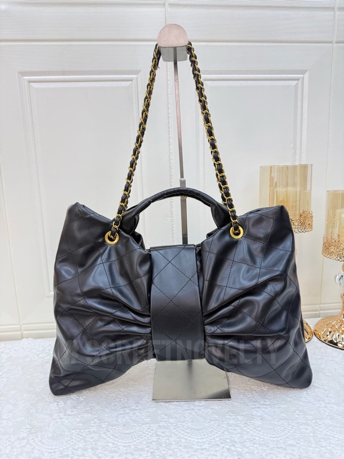 샤넬 리본 보우백 블랙 상품이미지5