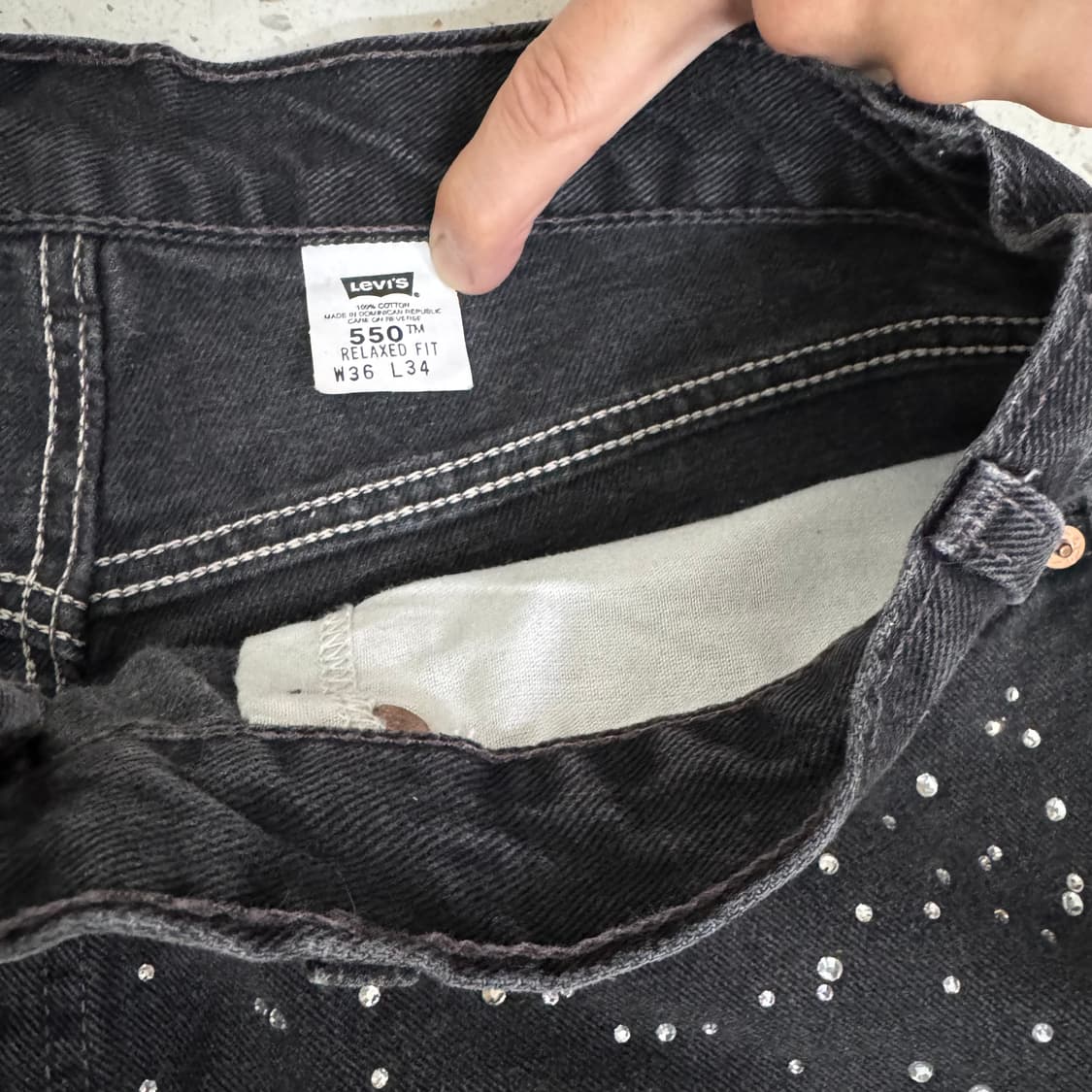 Vintage Levi's 550 rhinestone 버뮤다 쇼츠 상품이미지2