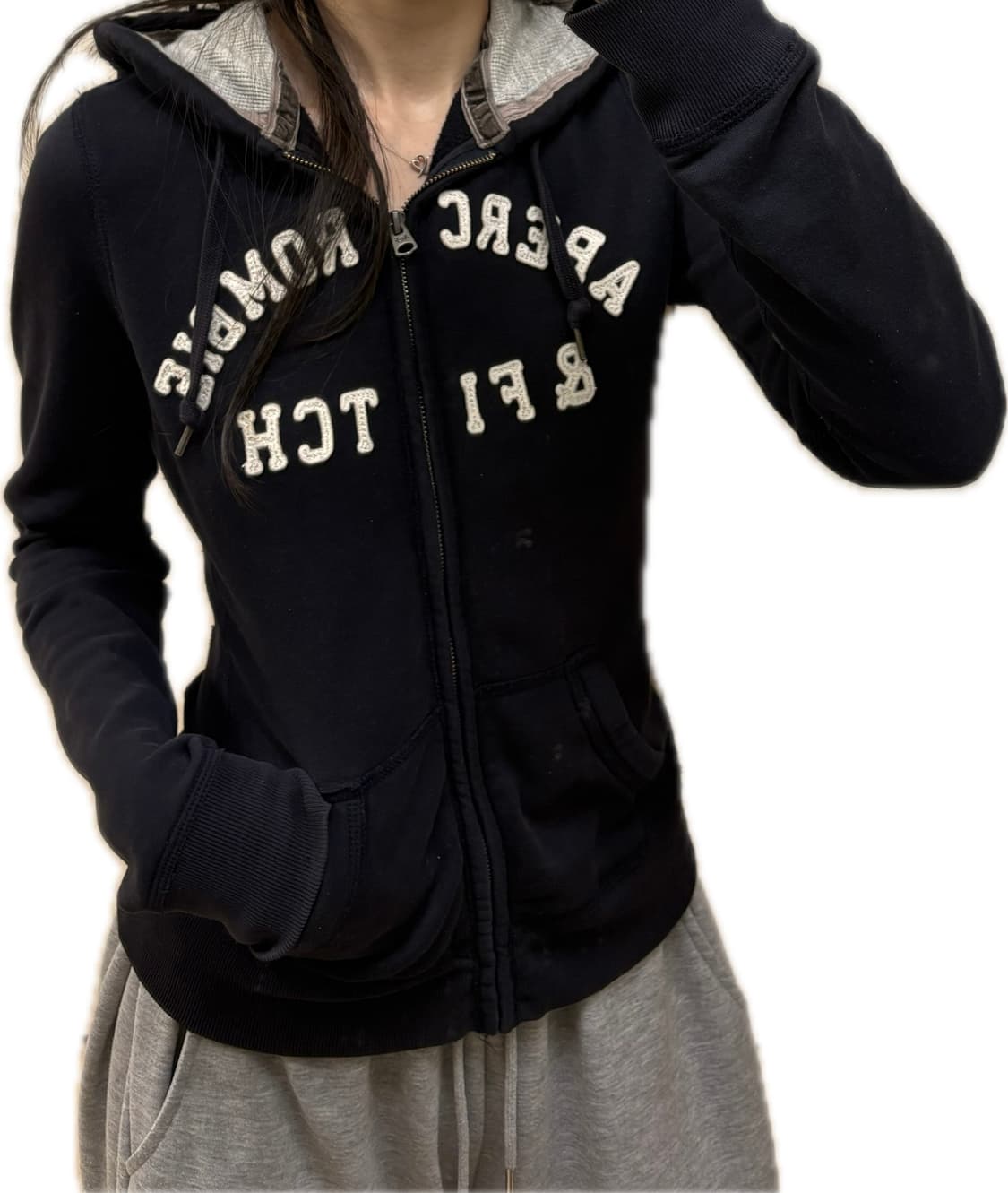 아베크롬비 후드집업 네이비 M 상품이미지1