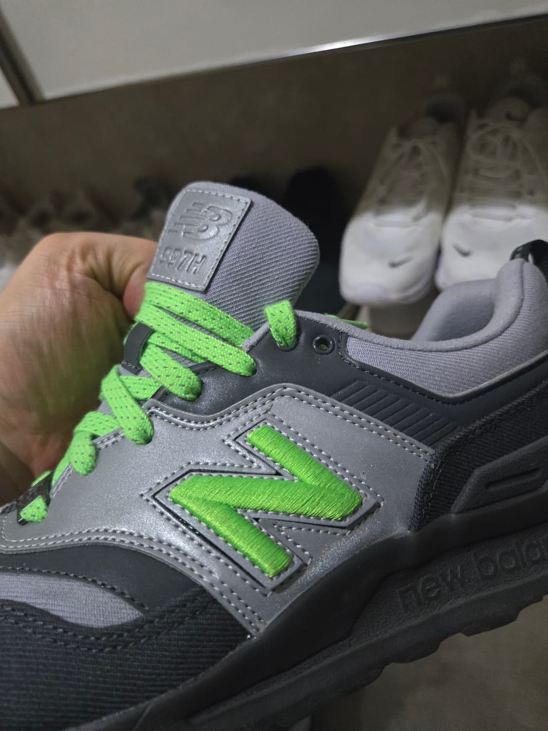 뉴에라 콜라보 New Balance 997H 그레이 오렌지/그린 (정품  상품이미지6