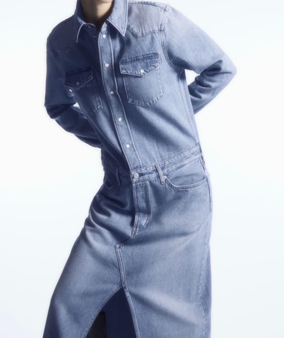 코스 cos 데님 맥시 셔츠 드레스 원피스 상품이미지1