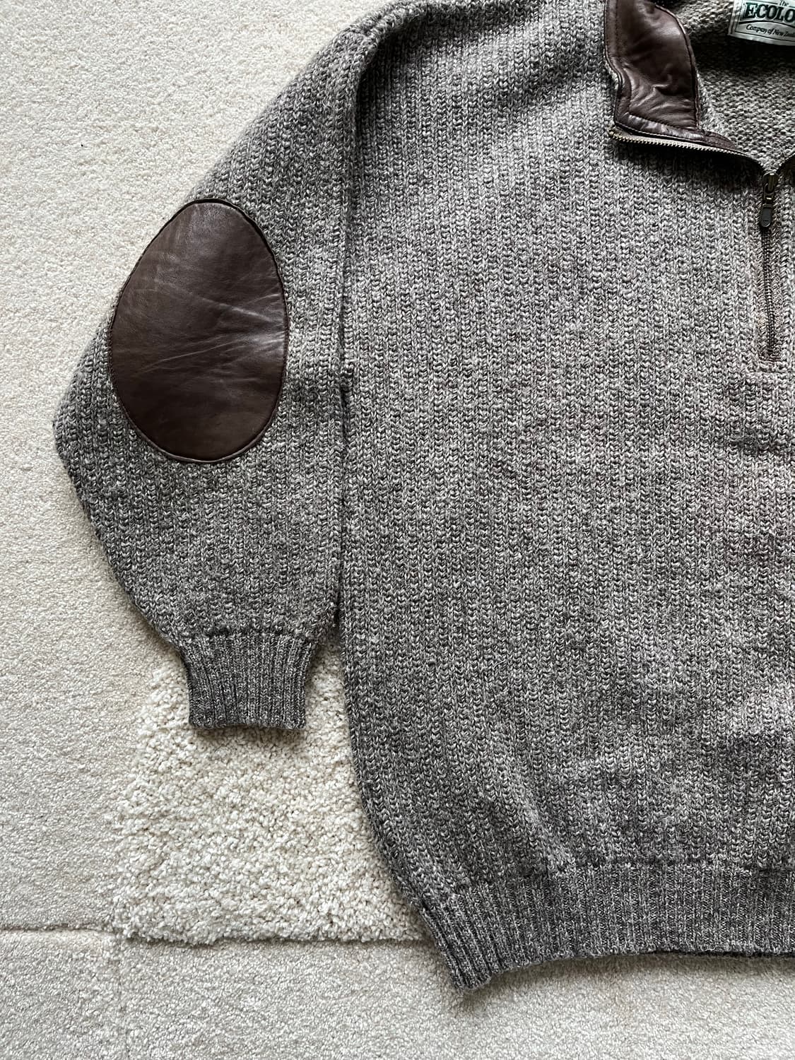 The Ecology 뉴질랜드 울 레더 하프집업 (105) 상품이미지5