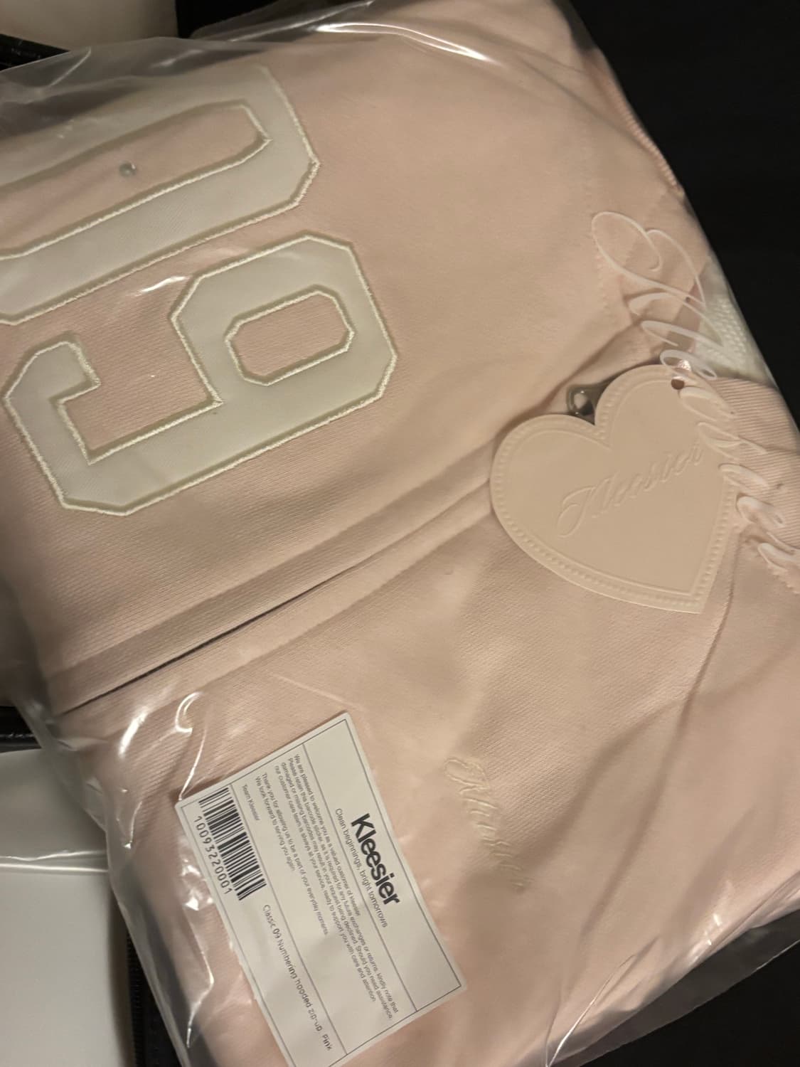 (미개봉)클리시어 09 클래식 넘버링 후드집업 핑크 상품이미지2