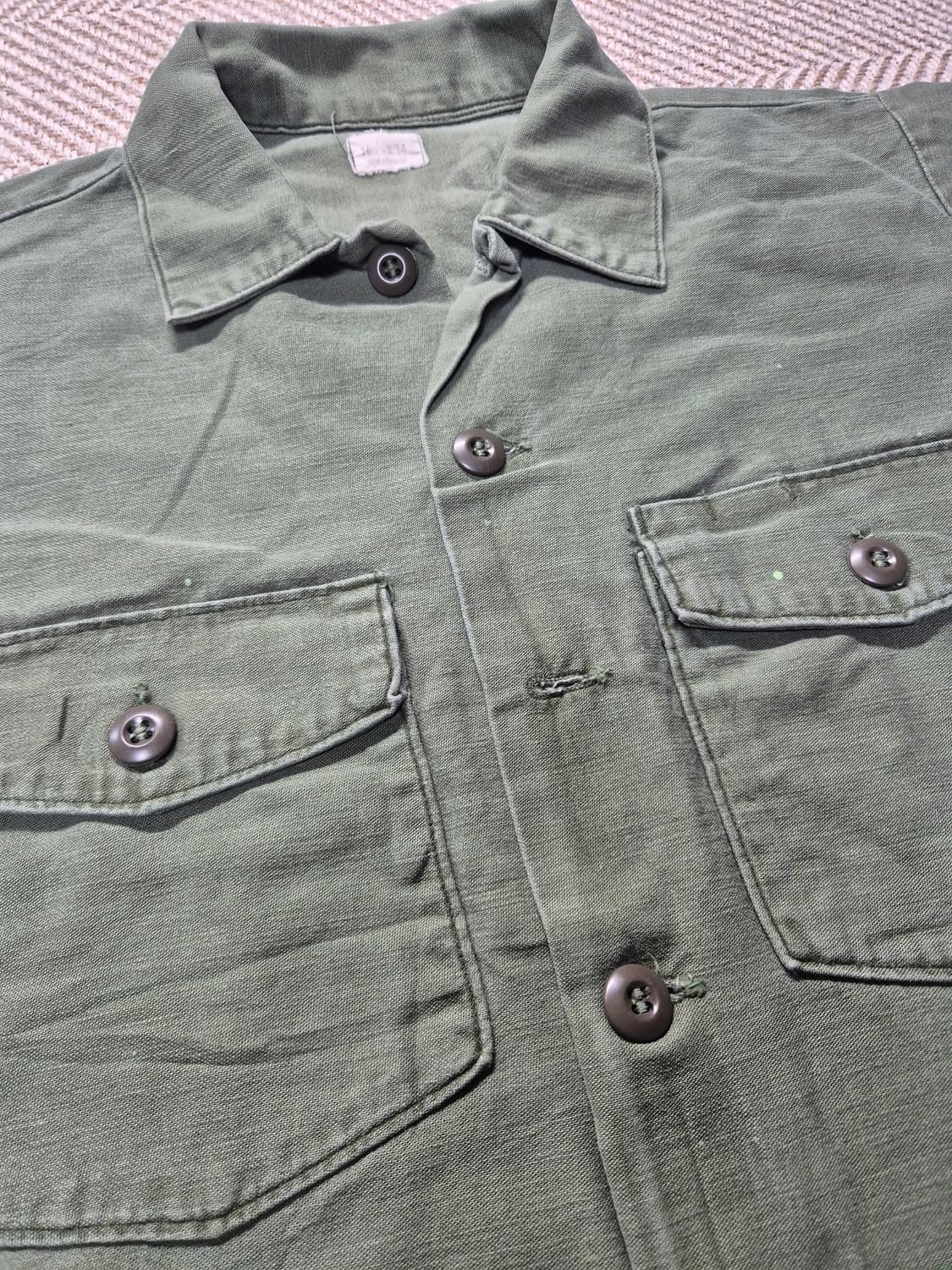 70s 미군 OG107 사틴 셔츠 상품이미지4