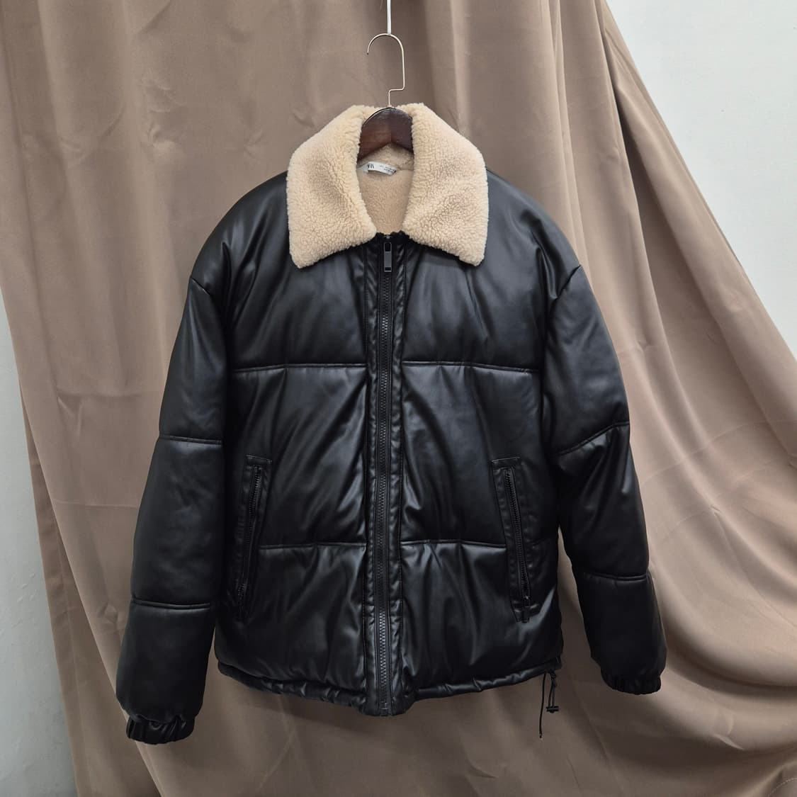 자라 퍼 카라 패딩 점퍼 상품이미지1