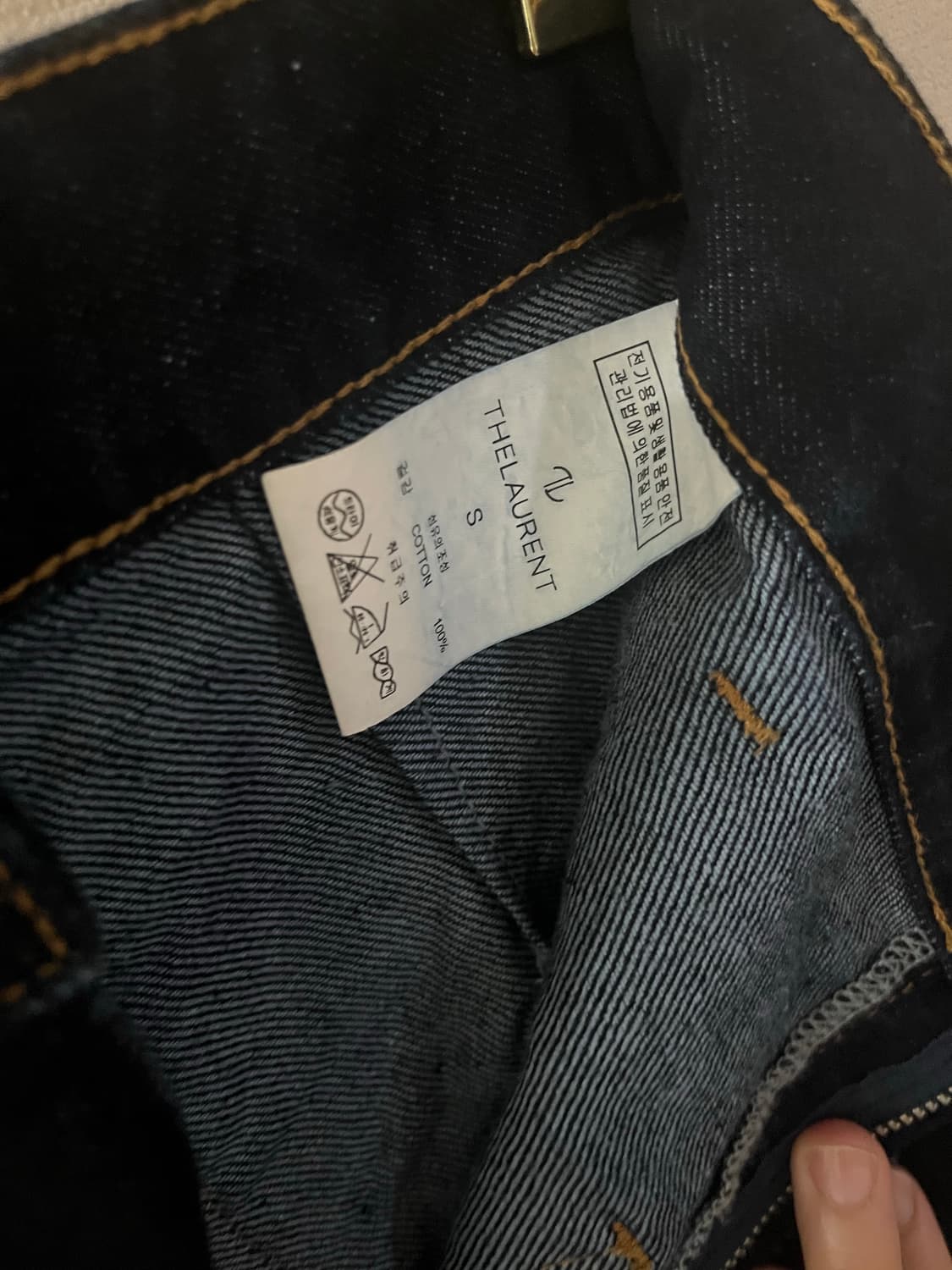 더로랑 THELAURENT INDIGO wide denim(S,오리지널) 상품이미지9
