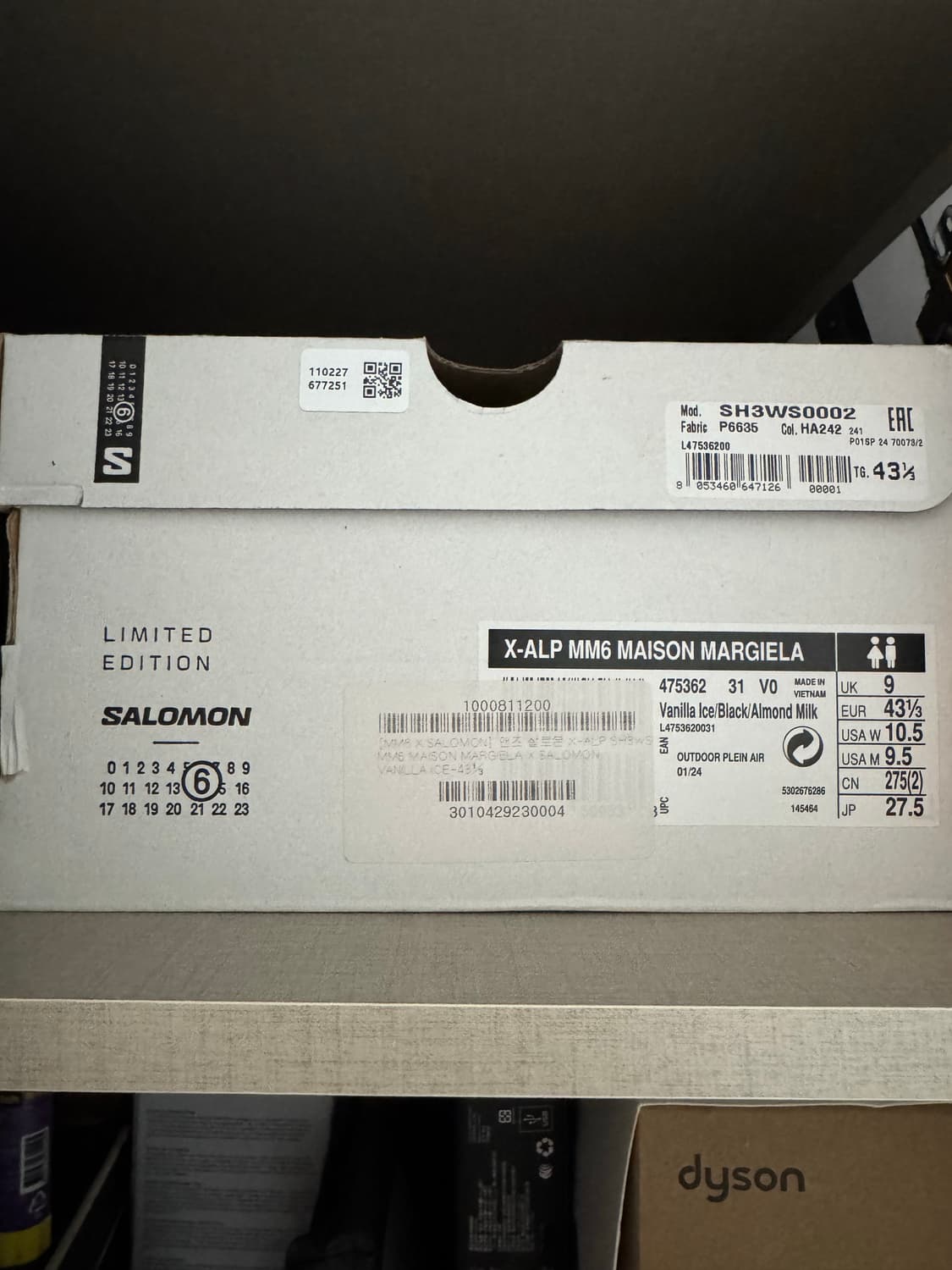 [새 상품, 275] MM6 마르지엘라 살로몬 X-ALP 화이트(아몬드) 상품이미지3