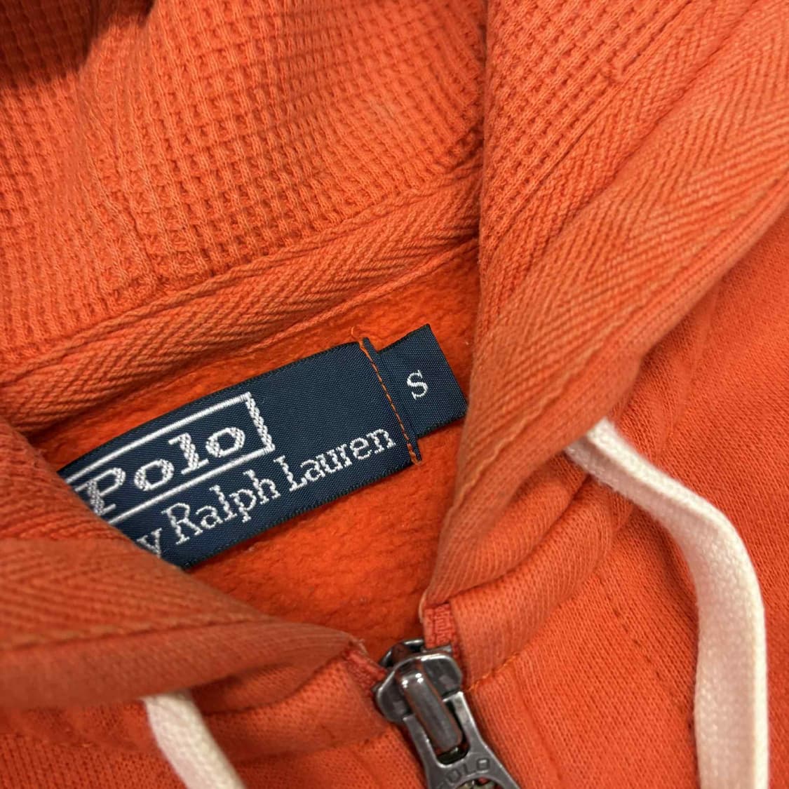 폴로 랄프로렌 오렌지 러블리힙 써멀 와플 후드집업 희귀져지(S) 상품이미지4