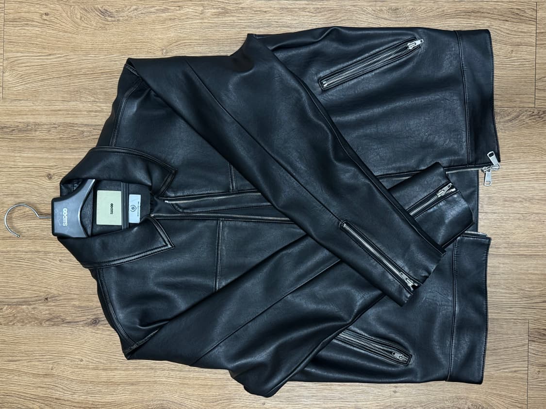 시도 SIIIIDO 24 fw 블랙 레더 자켓 상품이미지4
