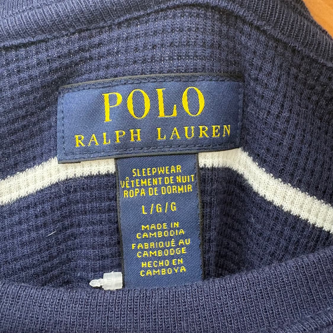 폴로 랄프로렌 스트라이프 긴팔 티셔츠 네이비 남/L 상품이미지4