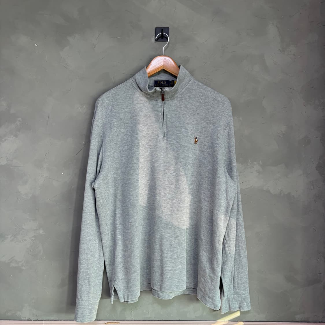 폴로 랄프로렌 니트 반집업 그레이 상품이미지1