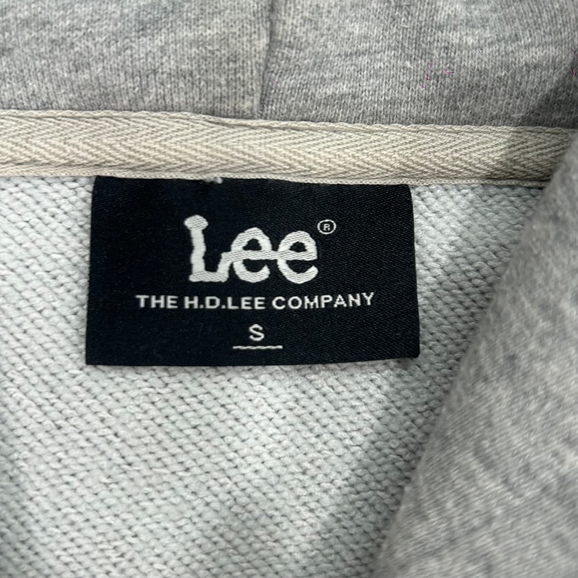 Lee 리 블랙 로고 그레이 후드티 상품이미지6