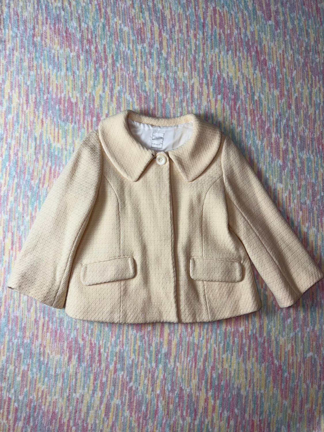 아이보리 울 숏코트  상품이미지5