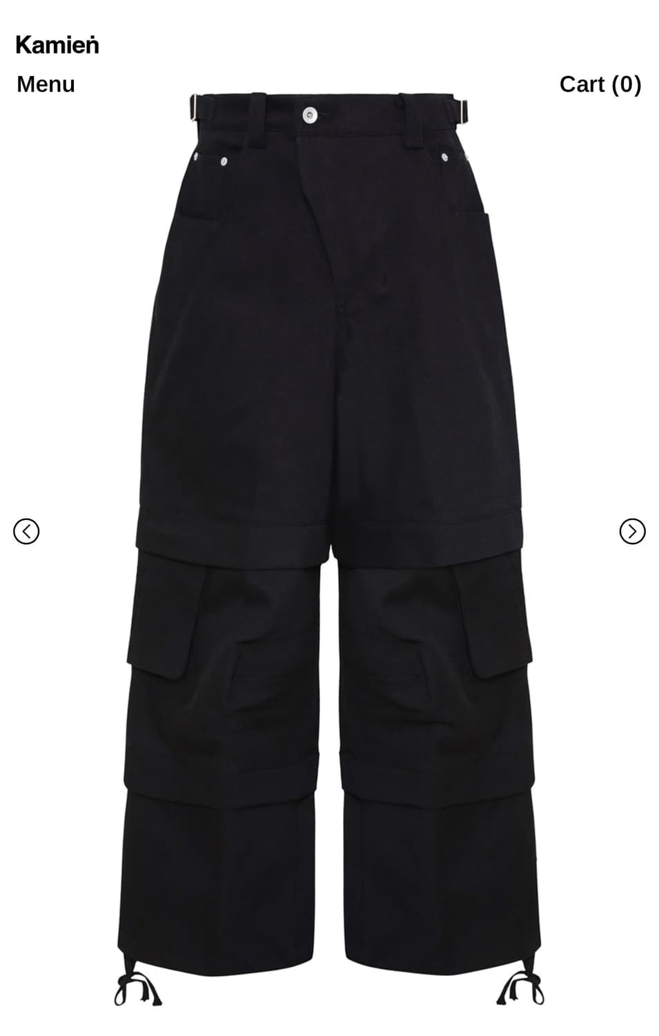 카미엔 타이탄 배기 팬츠 [OS] BLACK 상품이미지1