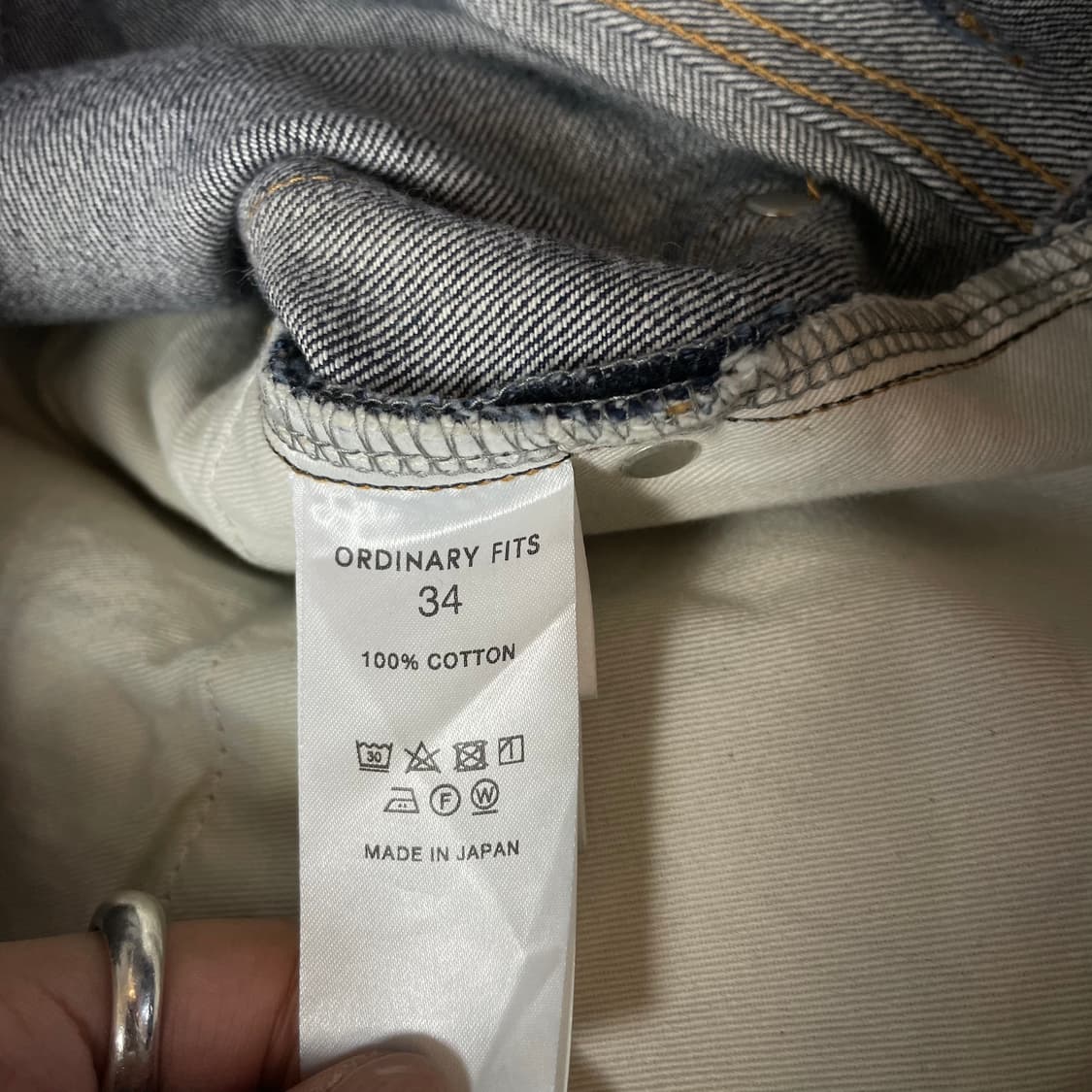 (36) 오디너리핏츠 진청 스티치 5버튼플라이 데님 팬츠 상품이미지3