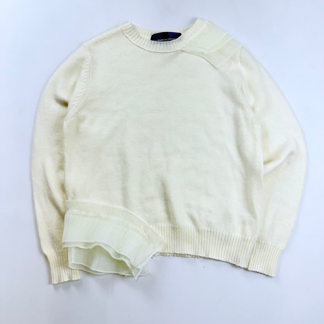 꼼데가르송 아카이브 화이트프릴 니트 상품이미지1