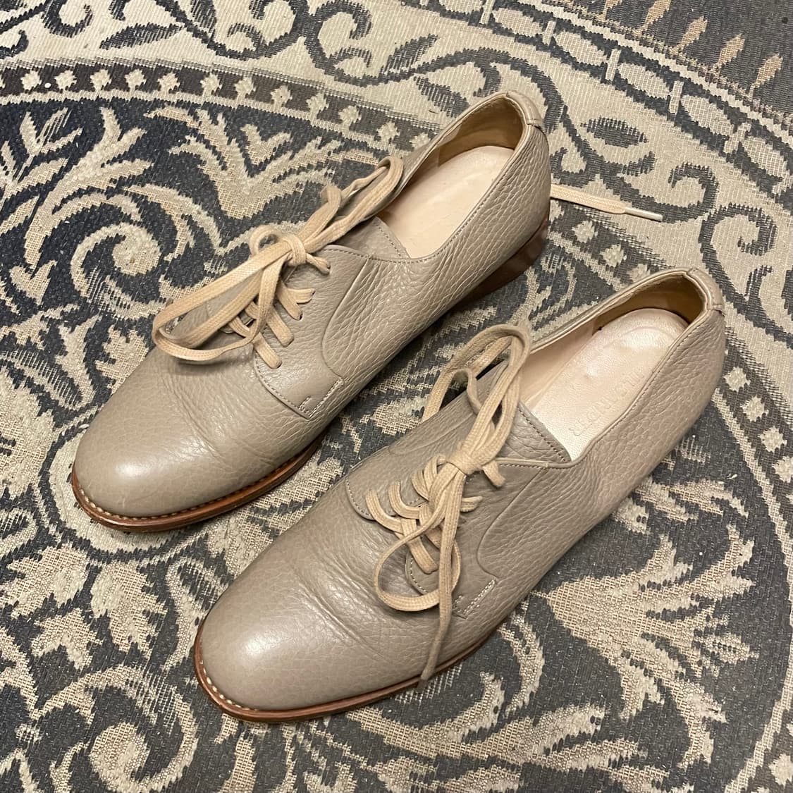 질샌더 (우먼) 카우 하이드 그레이 레이스 업 슈즈 상품이미지2