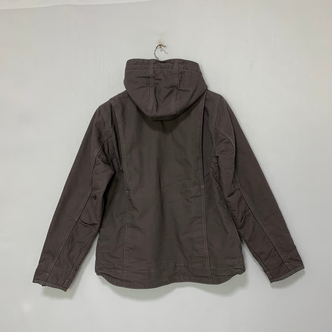 칼하트 빈티지 양털 후드 자켓 퍼플 차콜 S 루즈핏 남녀공용 상품이미지4