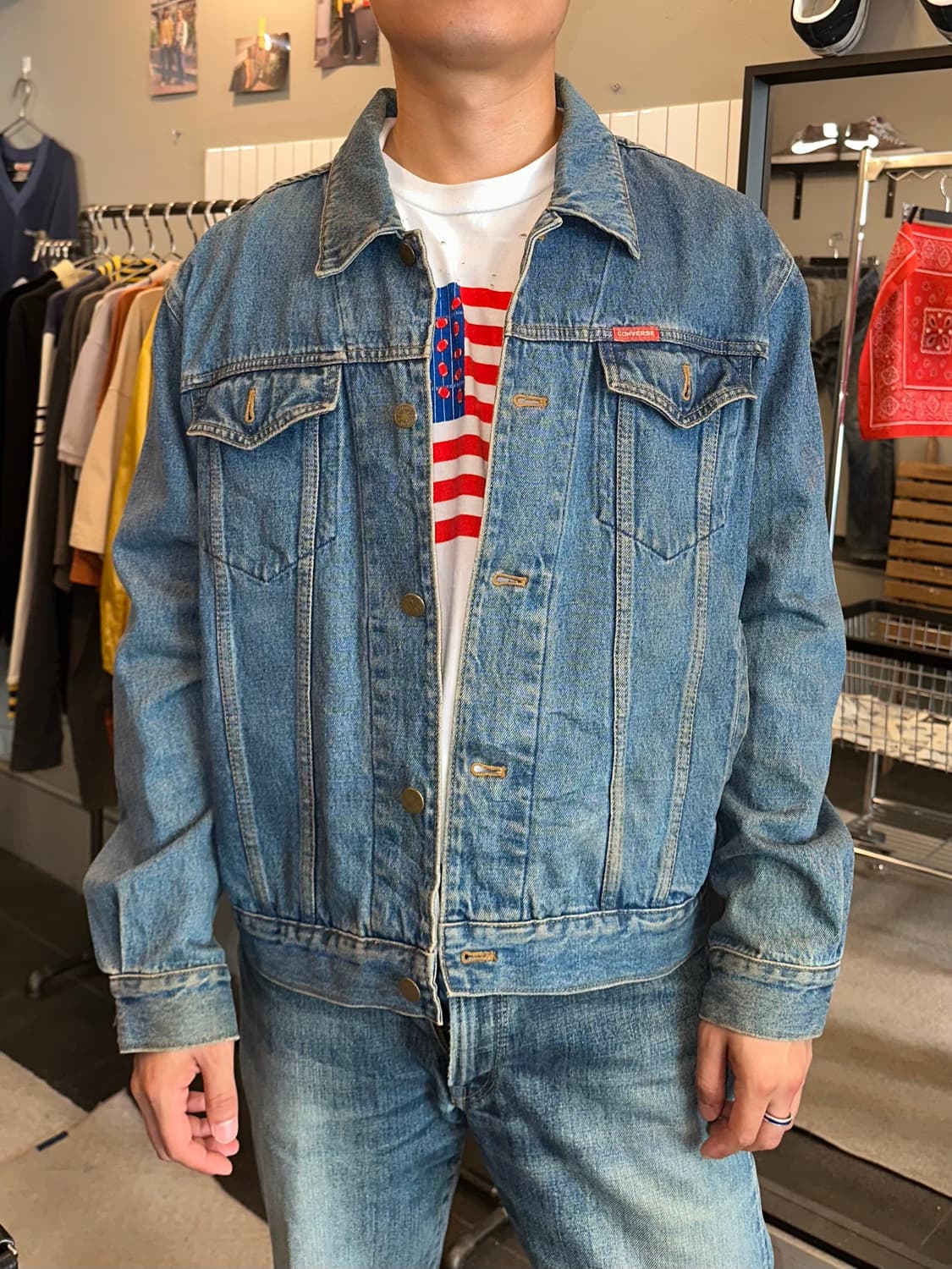 90‘s Converse 3-type denim washed jacket 상품이미지2