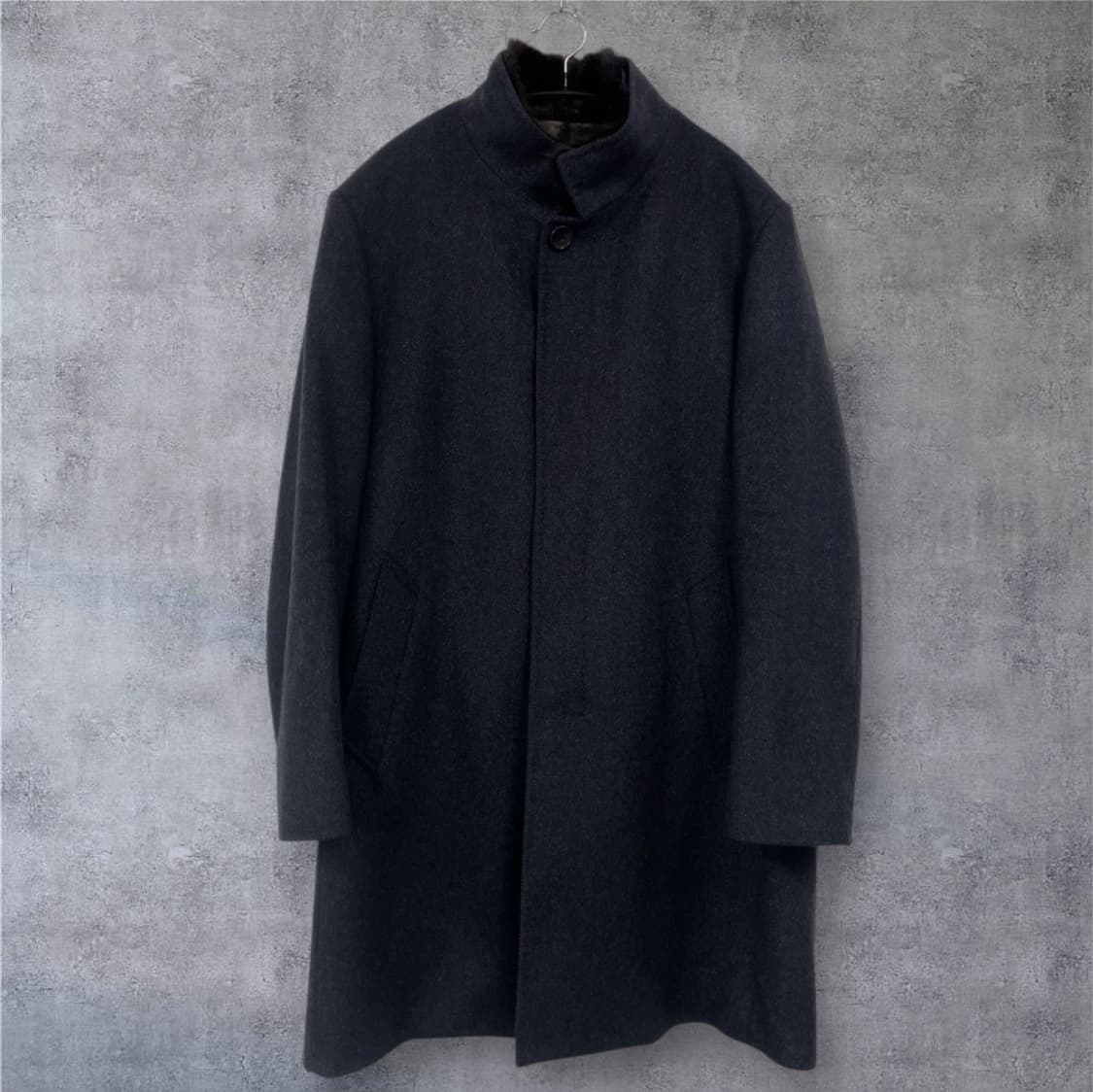 갤럭시 Galaxy 차콜 내피 탈부착 캐시미어100 코트 50 상품이미지1