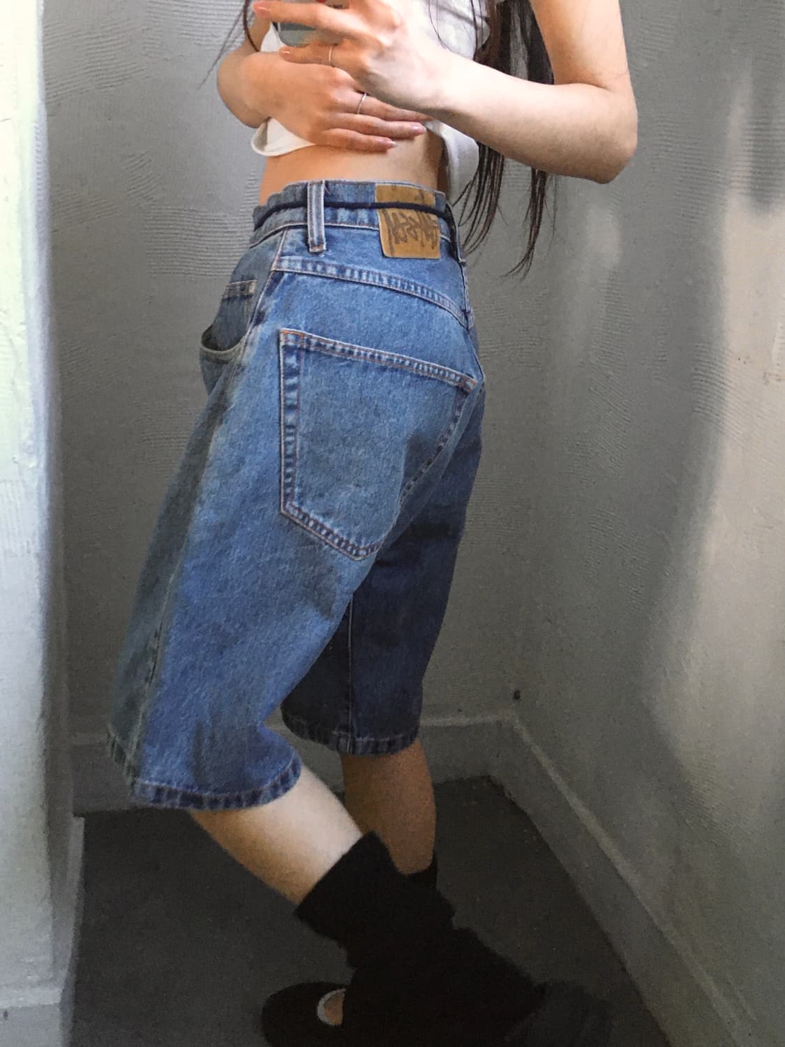 Stussy 스투시 90‘s 데님 숏 팬츠 상품이미지1