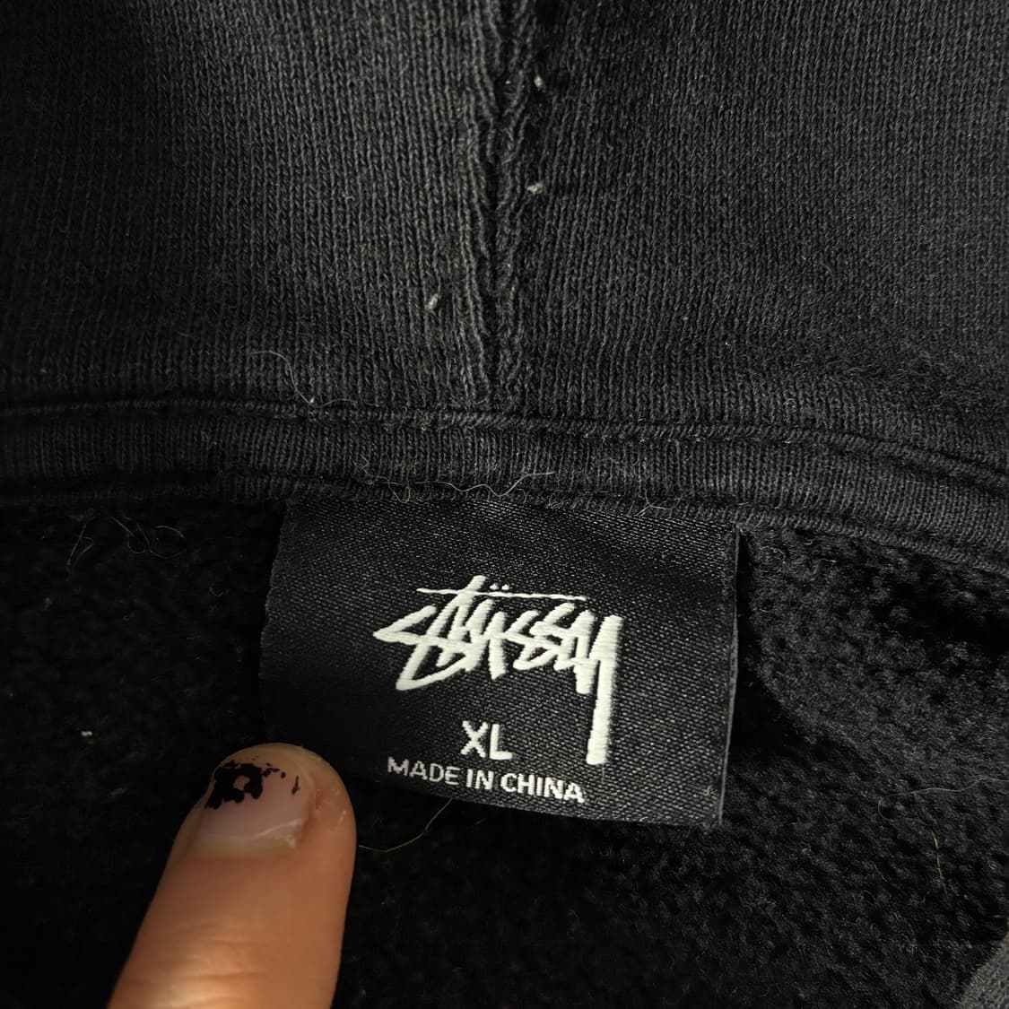 Stussy  스투시 베이직 빅스탁로고 블랙 후드집업  상품이미지6