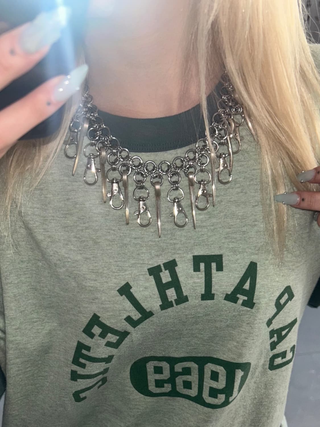 마지막 재고💙💙 fork tip chainmail choker 상품이미지1
