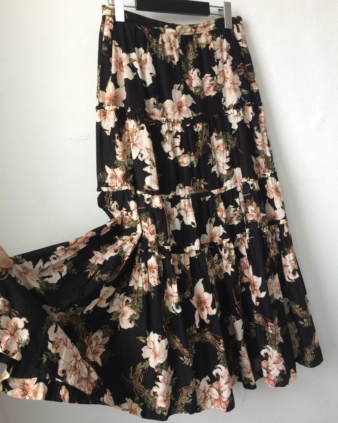 Flower pattern layer long skirt 상품이미지2