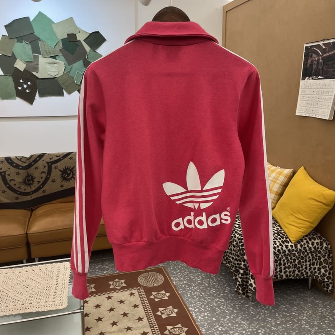 아디다스 파이어버드 Y2K 레트로 핫핑크 져지 집업 95 C09874 상품이미지4