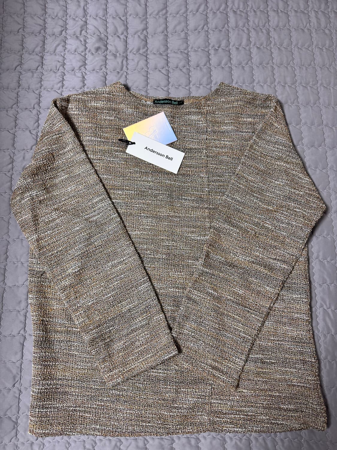 앤더슨벨 썸머 부클 보트 넥 풀오버 M 상품이미지2