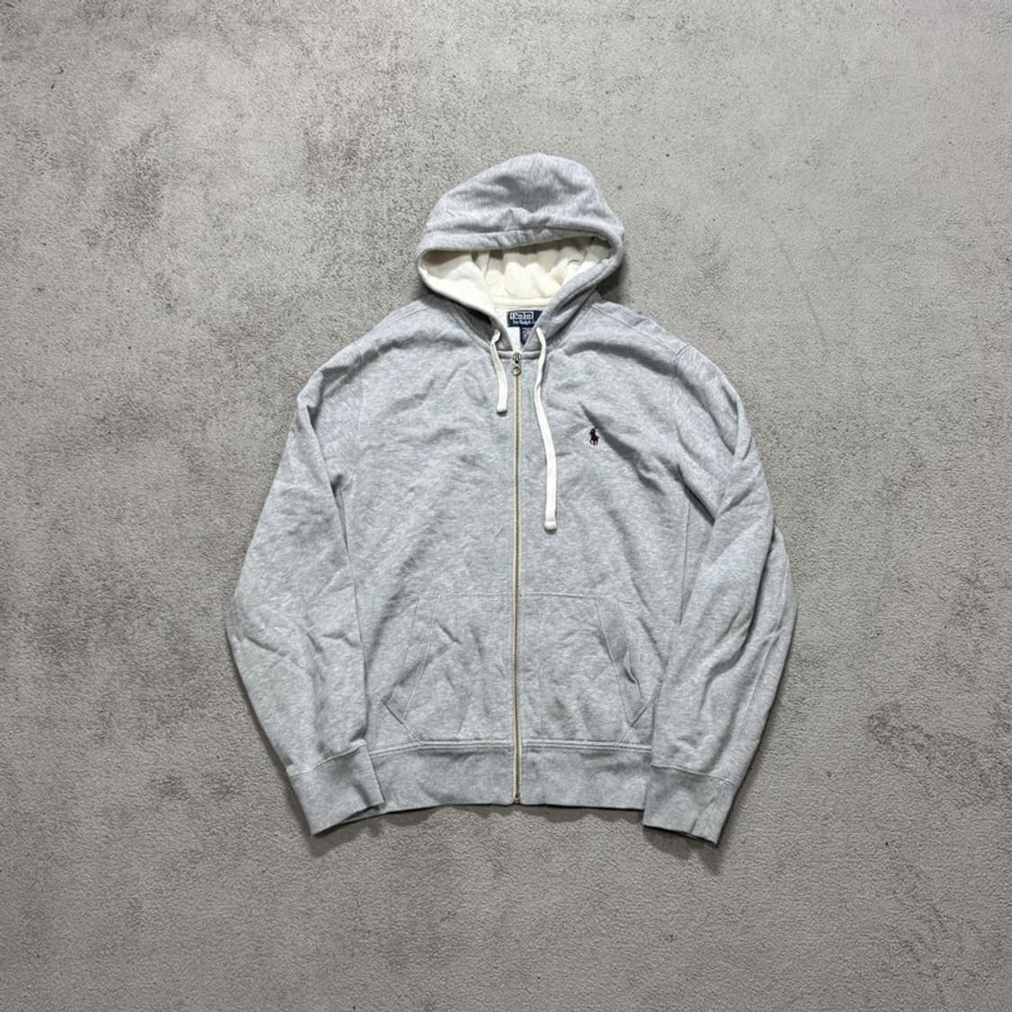 폴로 랄프로렌 그레이 후드집업 레드포니 L 상품이미지1