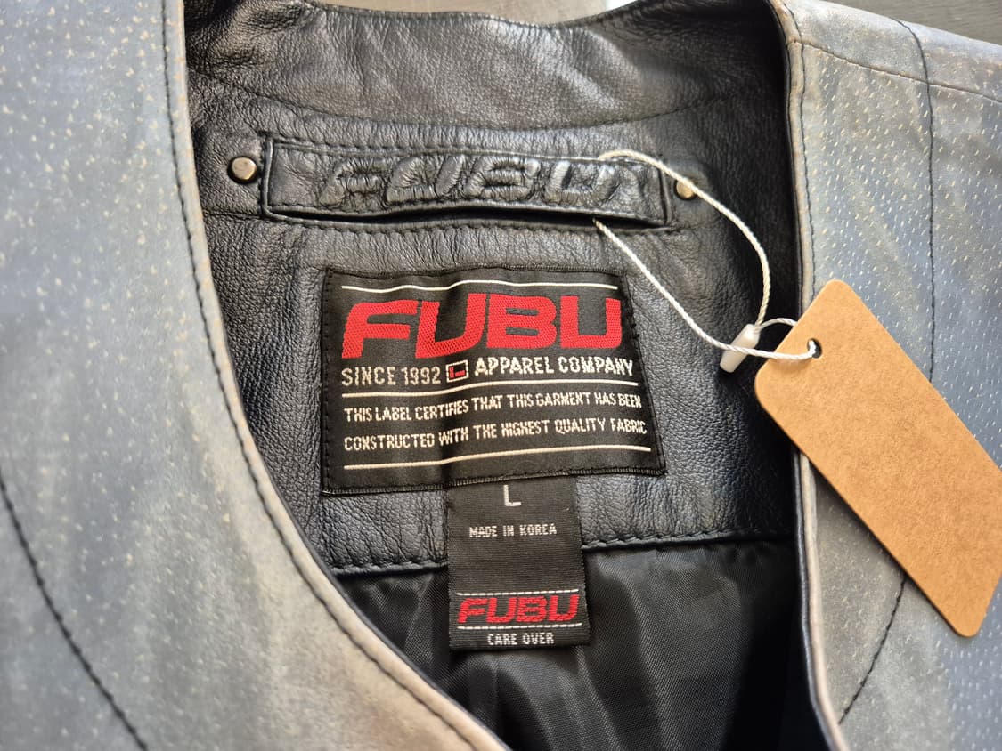 90s FUBU 레더 베이스볼 자켓 상품이미지9