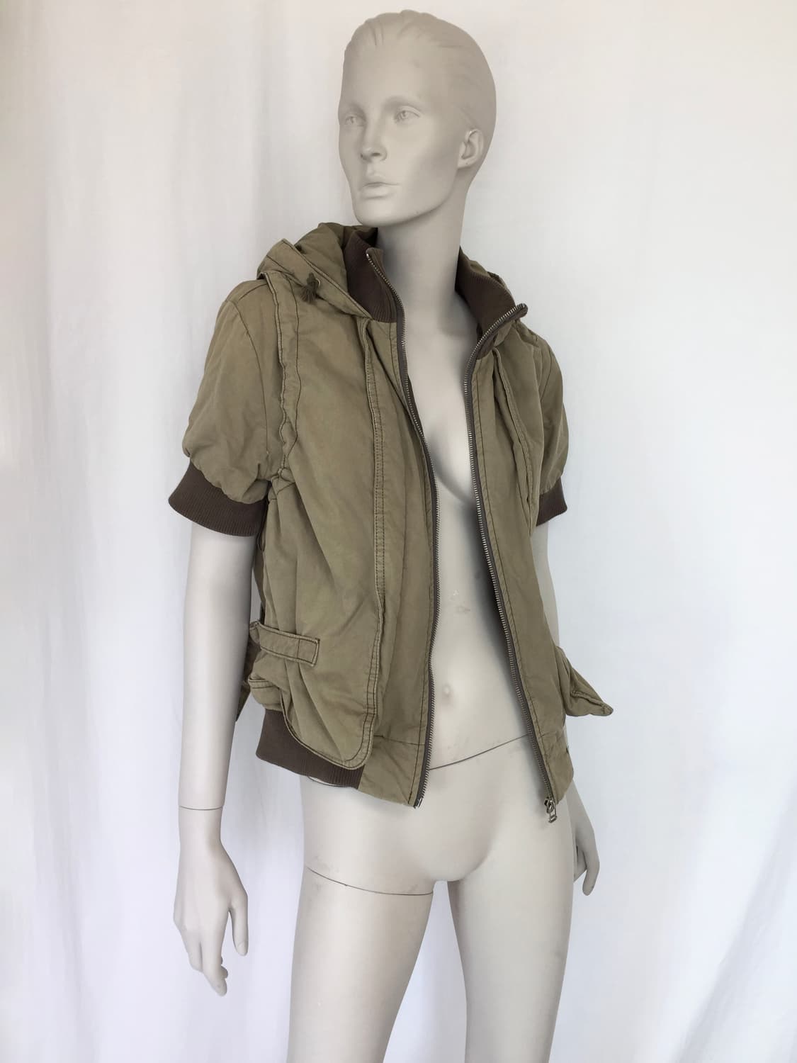 Khaki layered padded Jumper 상품이미지3