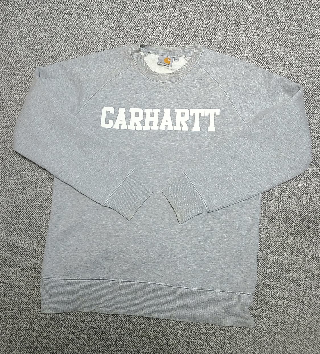 칼하트 Faculty 로고 맨투맨  안감 기모 회색 S 상품이미지2