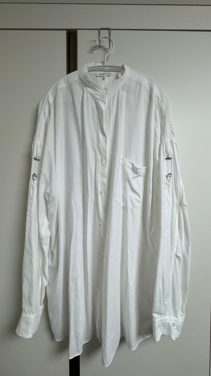 [L] 헬무트랭 오픈 백 코튼 셔츠 (슬리브 컨트롤) 남여 모두 착용 상품이미지1
