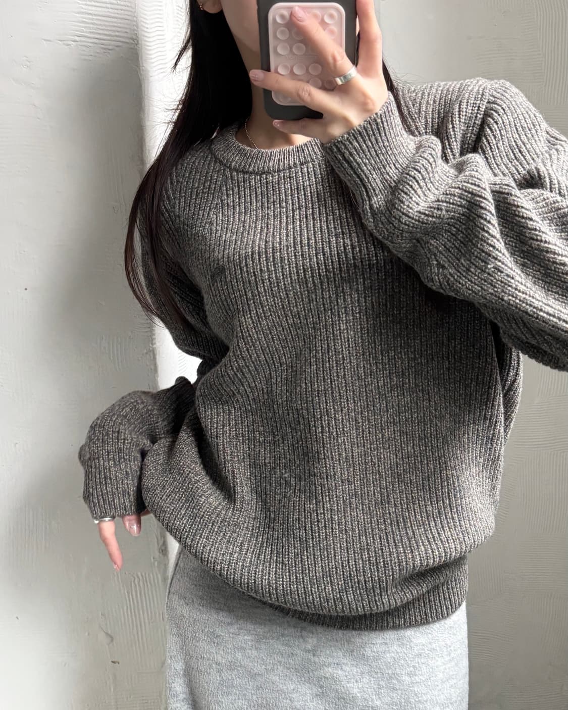 Lacoste 라코스테 브라운 라운드넥 니트 상품이미지1