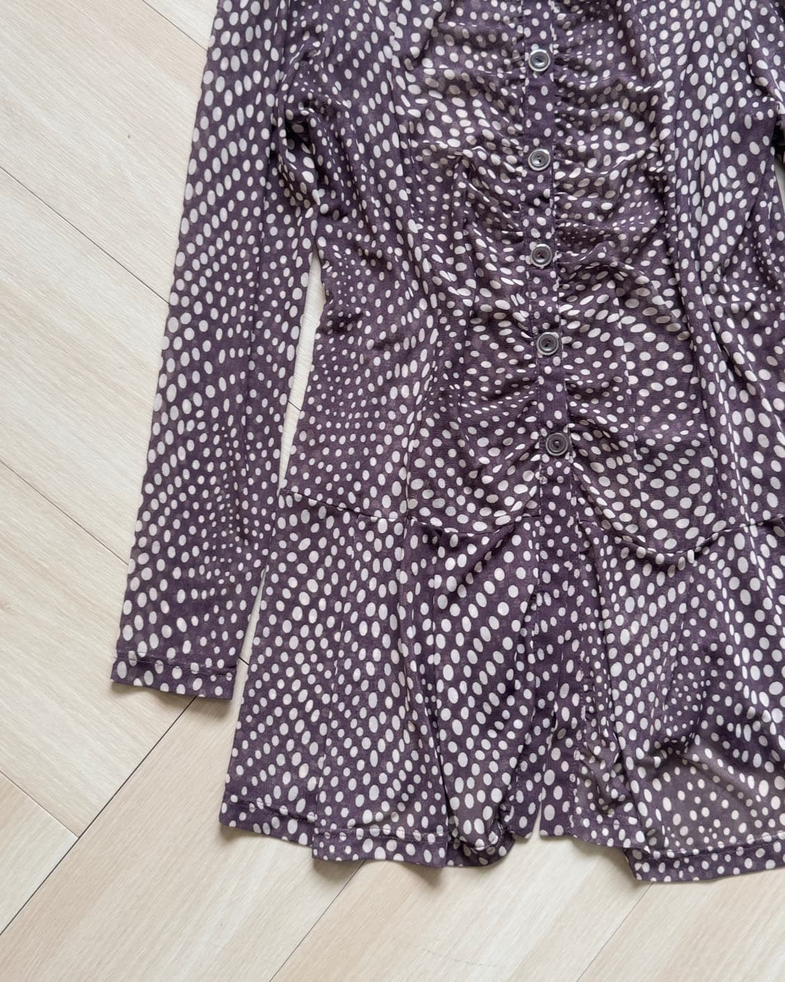 [EIGER WAND] dot pattern shirring dress 상품이미지3