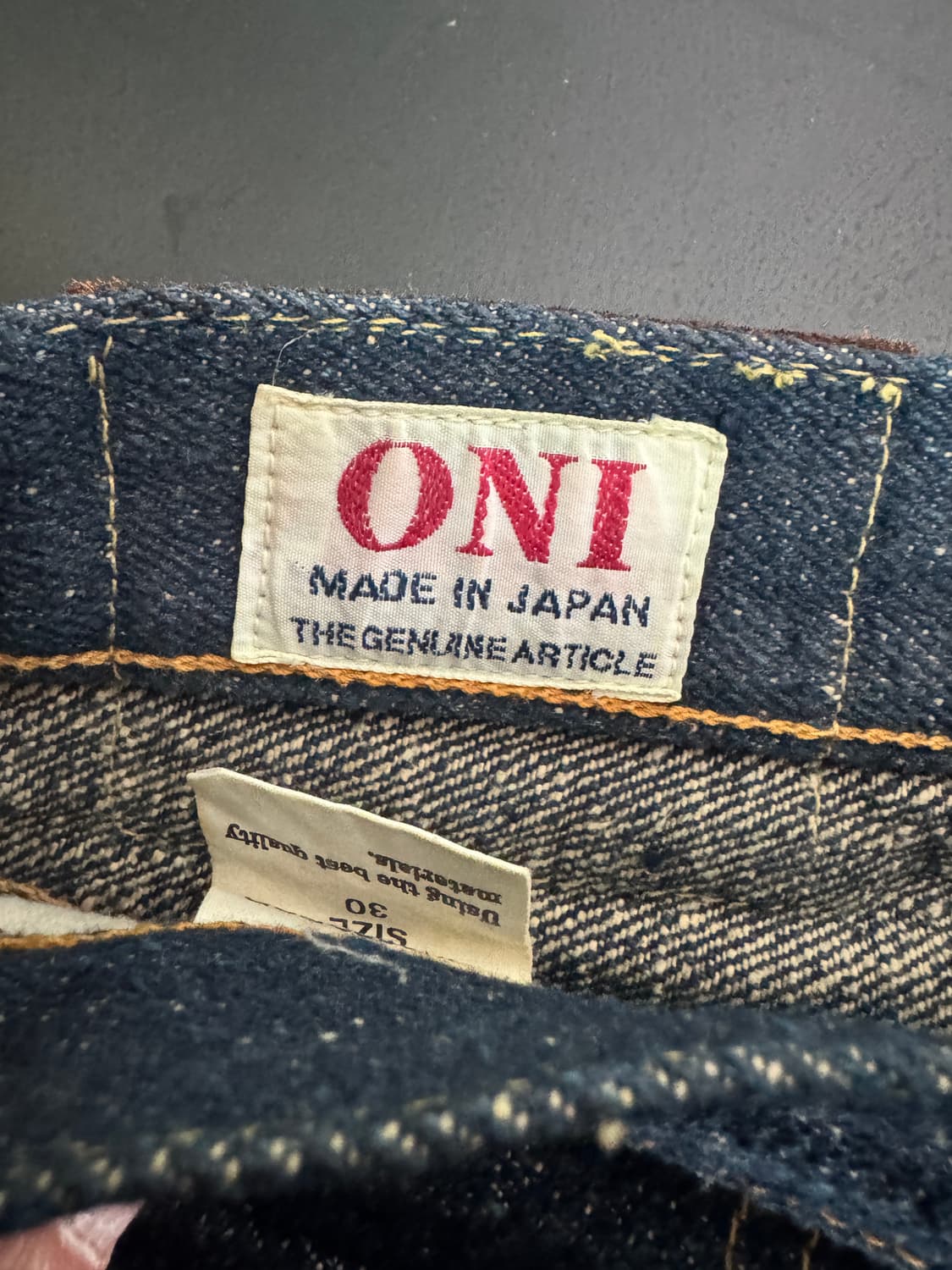 희귀!! 오니 ONI 일본빈티지 콘크리트 셀비지 데님팬츠 상품이미지4