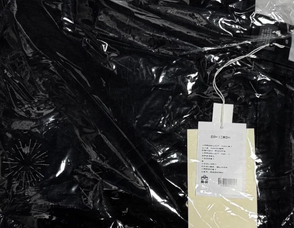 [2 새상품] 폴리테루 1/2 해머데님 워시드블랙 상품이미지2