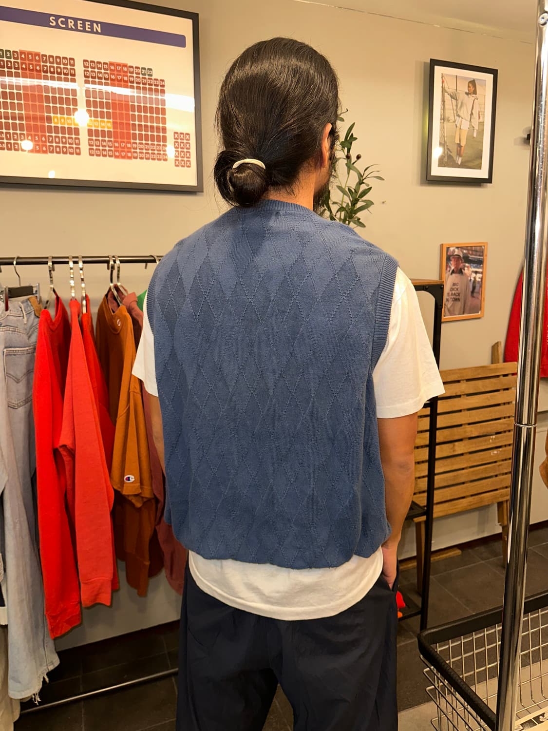 Pendleton argyle pattern blue knit vest  상품이미지6