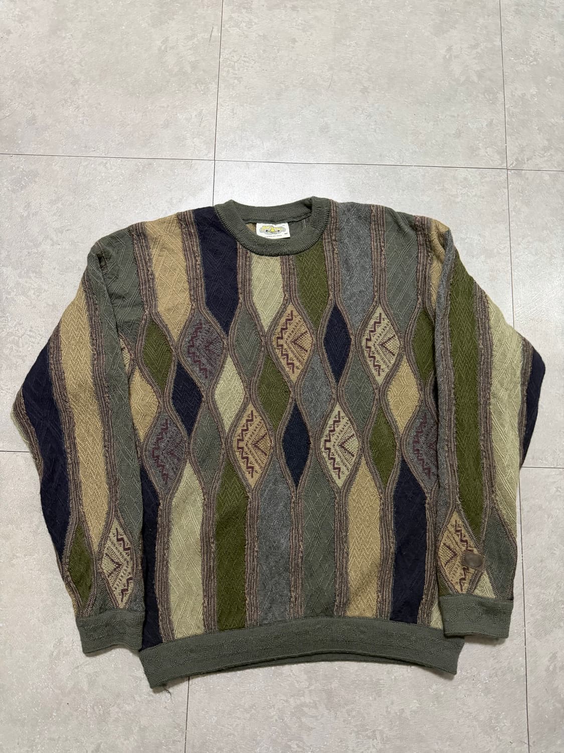 00s  오스트레일리아 빈티지 쿠지패턴 케이블 니트  95~100size 상품이미지1