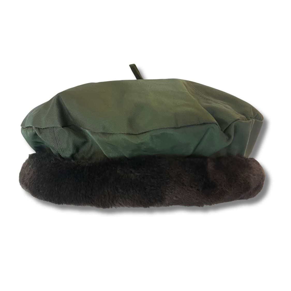 MAX MARA Nylon Fur Trim Beret Hat 상품이미지1