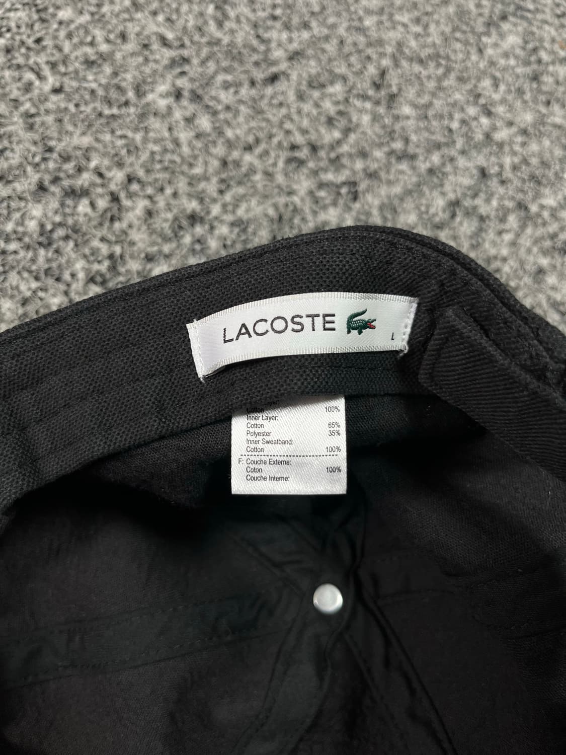 라코스테 블랙 볼캡 모자 60 상품이미지3