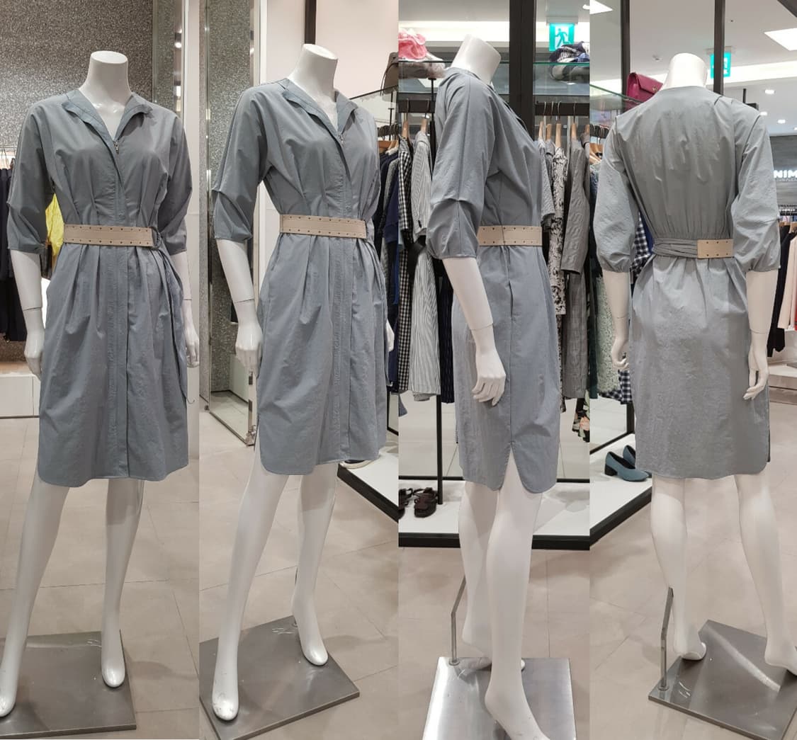 지고트 바스락원단 입체소매 턱디테일 벨티드 집업 트렌치 상품이미지7