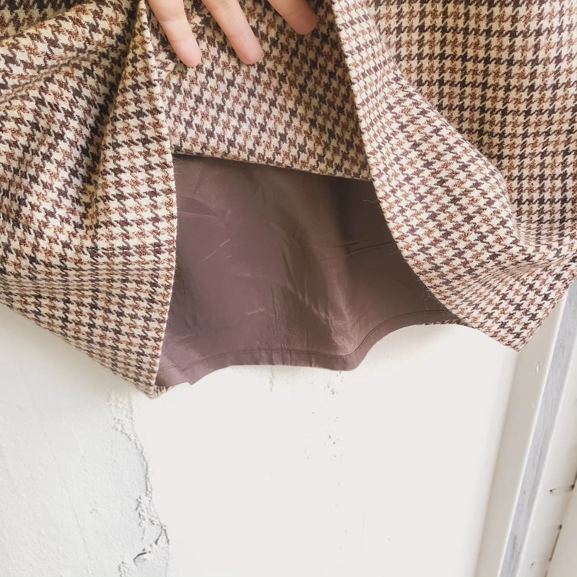 Hacy club 하운드투스체크 모직 원피스 상품이미지7