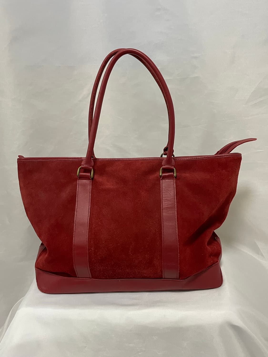 [OS] 엘엘빈 스웨이드 레더 라지 토트백 레드 상품이미지2