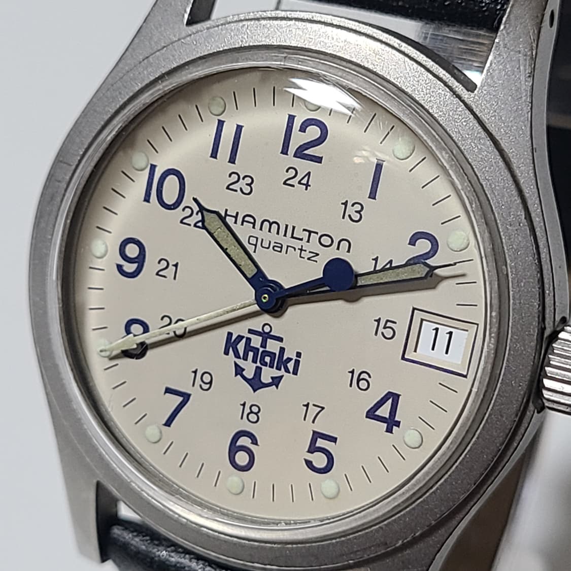 해밀턴 9797 카키필드 쿼츠 흰판 빈티지 시계 상품이미지5